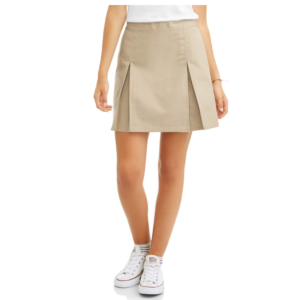 Pleat Front Scooter School Uniform Skirt